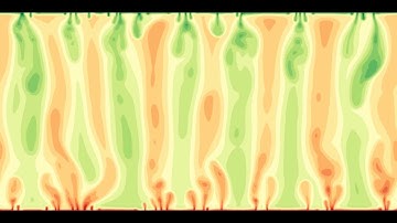 Rayleigh-Bénard instability in porous media (unstable pattern)