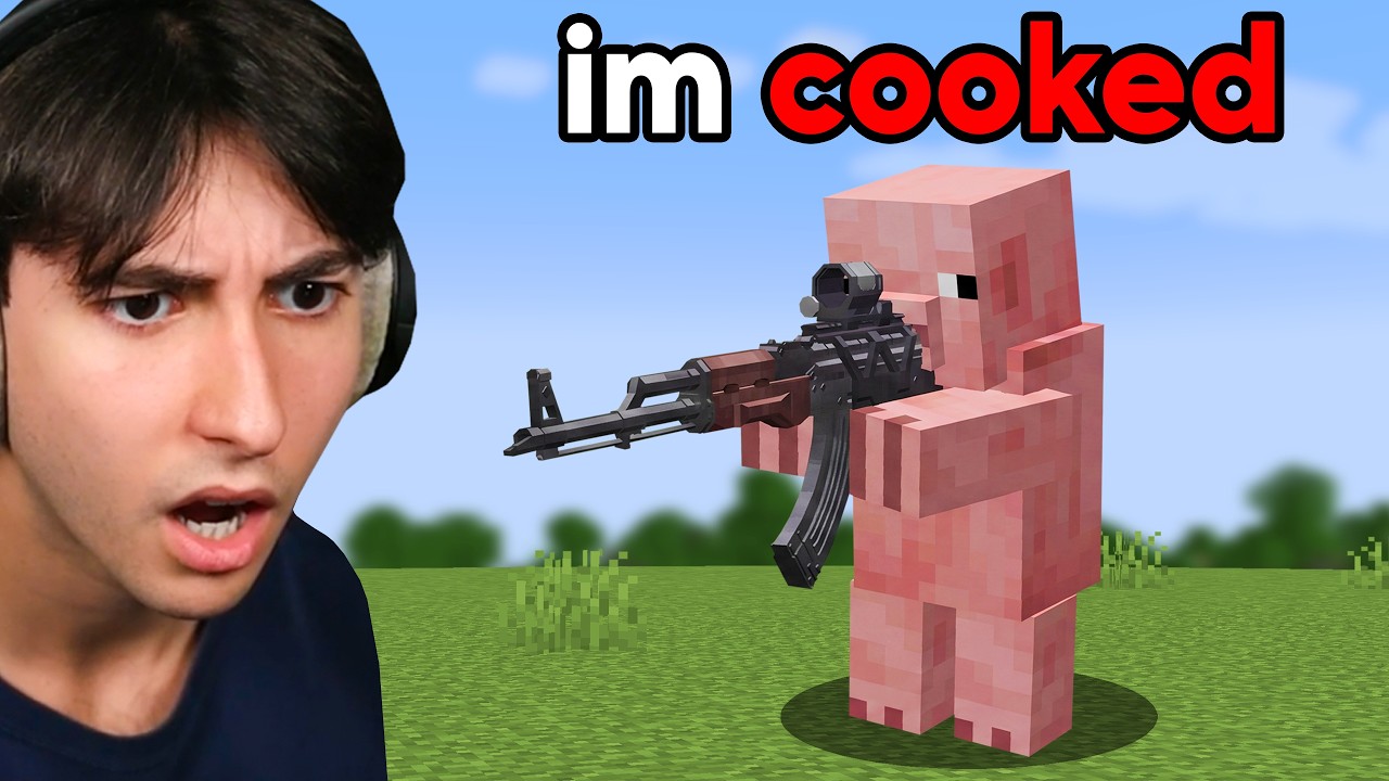 Minecraft, But Mobs Have Guns...