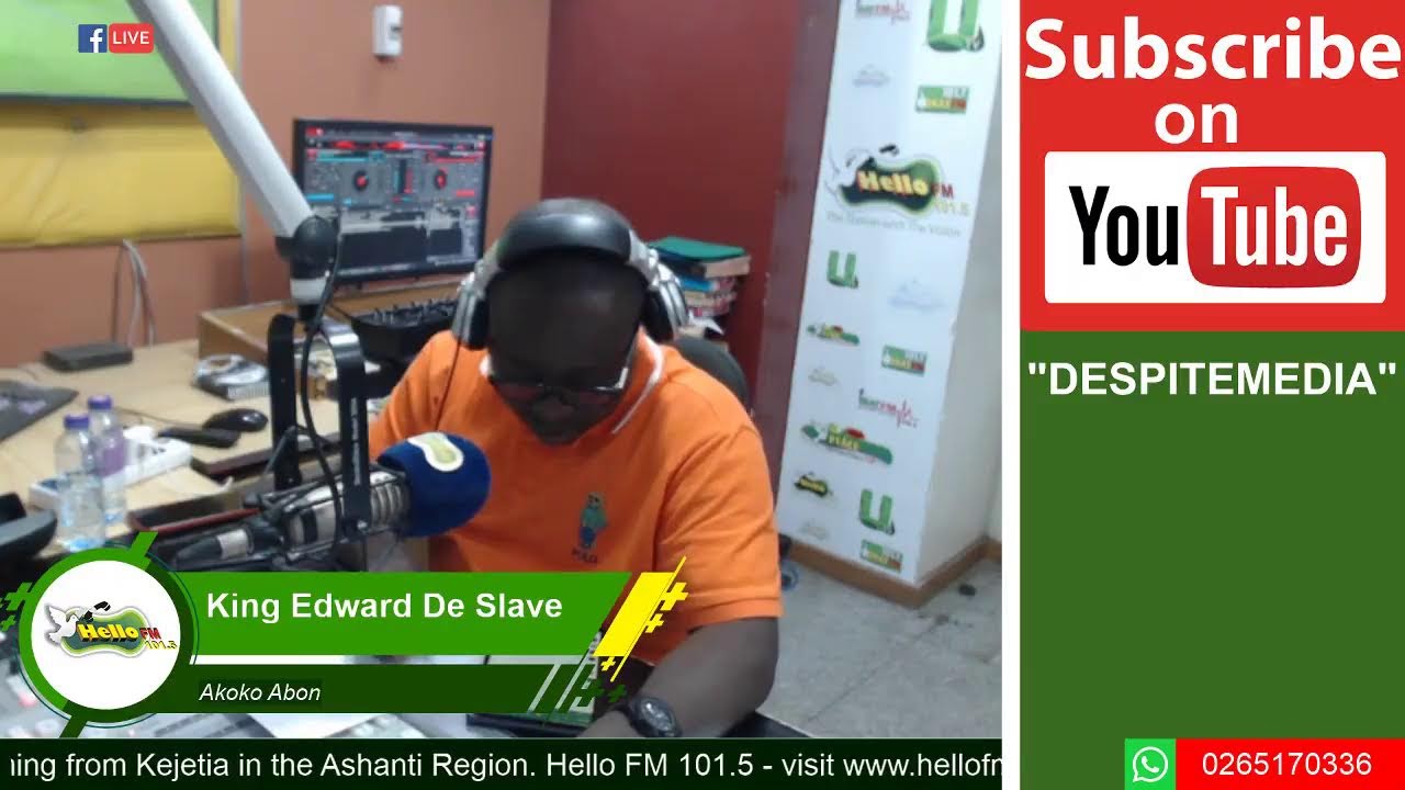 Akoko abon on hello fm 101 5 with king edward de slave 22 03 24 youtube