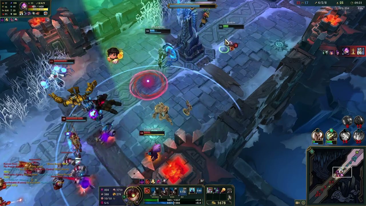 LOL - ARAM -Mix - Ziggs, Kayle, Galio, Blitz e Mater Yi vs Syndra, Mordekaiser, Kennen, Sion e Lilia