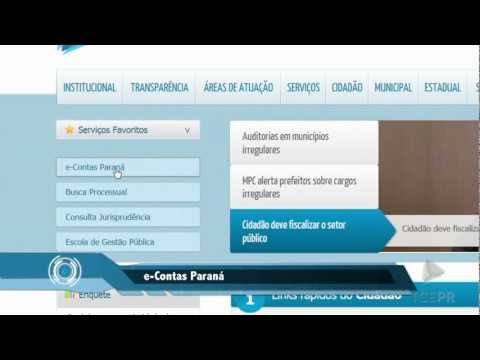 Portal eContas Paraná - Tópico 1 - Portal e-Contas Paraná - Acesso e Serviços (vídeo 2/8)