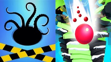 Ball Run Stack VS Dark Hole - All Level Gameplay Android iOS Ep9