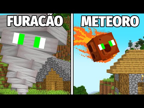 24 Horas Virando DESASTRES NATURAIS no Minecraft