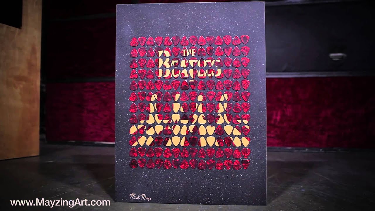 The Beatles Guitar Pick Painting