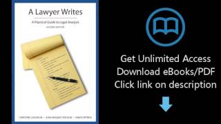 Download A Lawyer Writes: A Practical Guide to Legal Analysis, Second Edition PDF