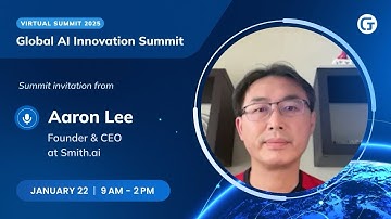 Global AI Innovation Summit Invitation from Aaron Lee, Smith.ai