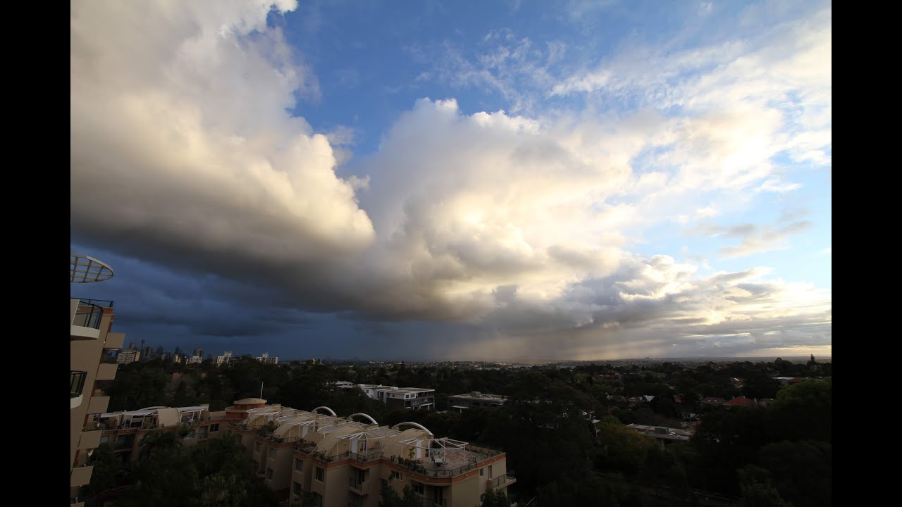 Cloudy. Time Lapse when rolling rain comes nowhere - YouTube