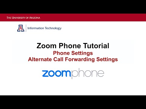 Zoom Phone   Alternate Call Forwarding Settings