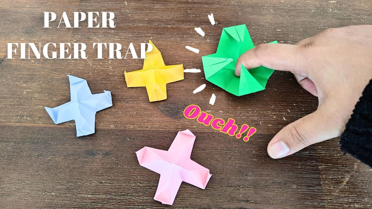 Paper Finger Trap Tutorialπ²π±π¬#origami #papercraft #diy #finger #trap # ...