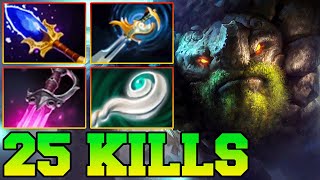 25 Kills Tiny Dota 2 !! Tiny Dota 2 Gameplay Guide Mid Lane 7.35 Carry Best Item Build