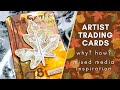 Artist Trading Cards (ATCs) WHY and HOW? | Mixed Media | Gilding Flakes | Rubber Dance #papercraft