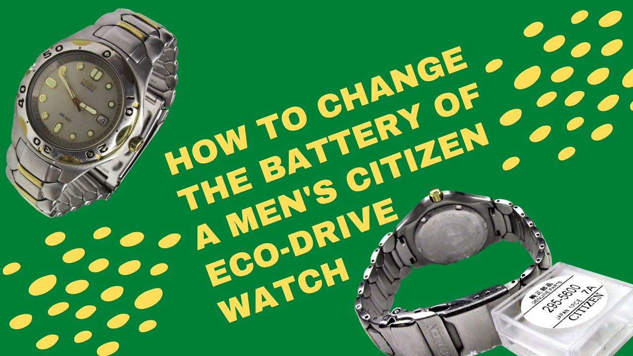 How to replace battery capacitor men's Citizen Eco-Drive Seiko Solor watch  7871-H32784 - YouTube