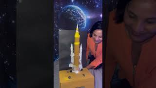 Artemis II DIY Rocket Model Launch (It Works!) #nasa #artemis #shorts