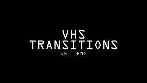VHS Transitions Pack Stock Motion Graphics