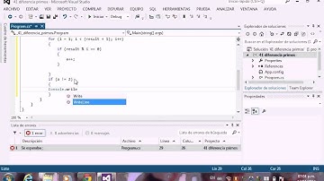 programa que lee dos números entero y determina si la diferencia entre los dos es un numero primo C#