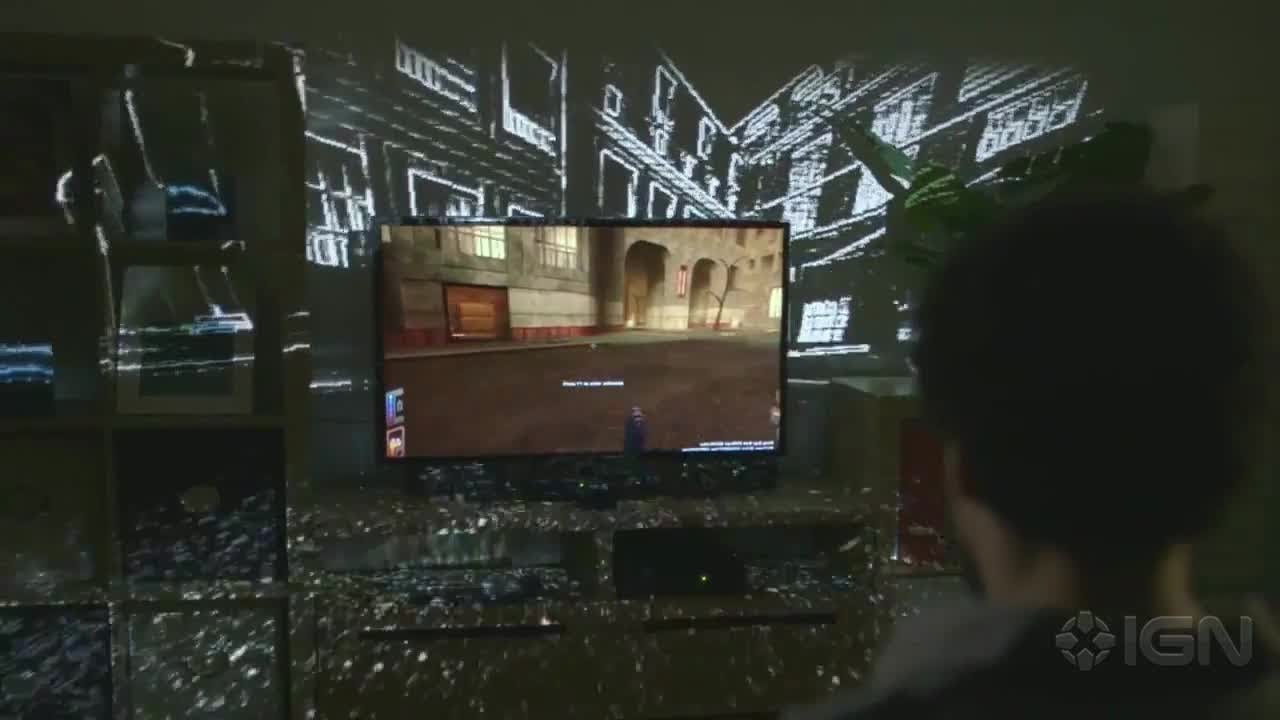 Microsoft IllumiRoom's Proof-of-Concept - CES 2013