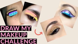 Friends Draw My Makeup Looks - TikTok Challenge - Creative Looks- Sarah Haroon