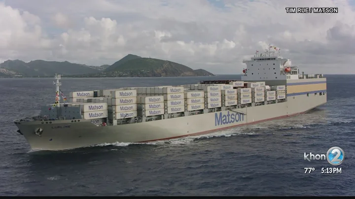 Matson's newest ship Lurline pulls into Honolulu H...