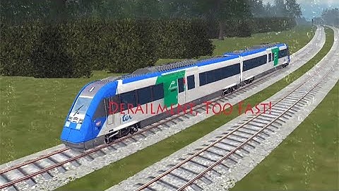 Train Sim Using Alstom X72500 In Rainy Day At Airport Got Derailment