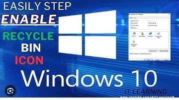 How to enable  Recycle Bin icon in windows 10
