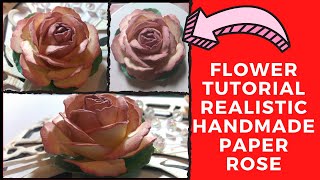 Flower Tutorial - Realistic Handmade paper rose Donna Salazar Spellbinders Rose Creations Die