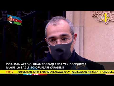 İşğaldan azad olunan torpaqlarda yenidənqurma işləri ilə bağlı işçi qrupları yaradılıb.