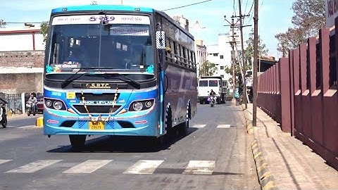 Brand New Luxury bus + Deluxe express gsrtc buses moving towards it
