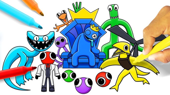 Desenhos de Monstros Rainbow Friends para Colorir e Imprimir