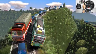 SETC Maruti Bus Unbelievable driving on Dangerous road | Wrong side | Euro truck simulator 2 Bus mod screenshot 2