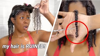 I RUINED MY NATURAL HAIR😭... My "Damaged Hair Wash Day Routine"!