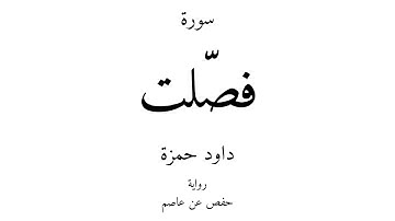 41 - القرآن الكريم - سورة فصّلت - داود حمزة