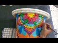mandala art on plant pot | plant pot painting ideas | home decor ideas ||