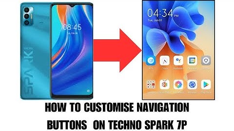 How to customize navigation button for Tecno Spark 7p
