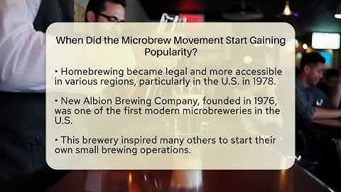 When Did the Microbrew Movement Start Gaining Popularity? | The Pint Guy
