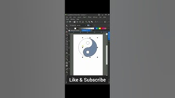 Easy and simple way to create a yin yang icon in Corel Draw #coreldraw #art #tutorial