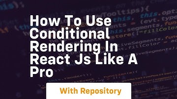 How to use conditional rendering in react js like a pro