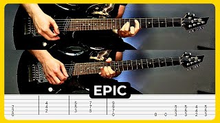 Epic - Faith No More | Guitar Cover with Tabs | Lesson | Solos | Tutorial | All Guitar Parts