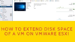 How To Extend Disk Space Of a VM On VMware Esxi