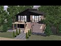 Лесной современный домик с гаражом/ The sims 3/ Speed building