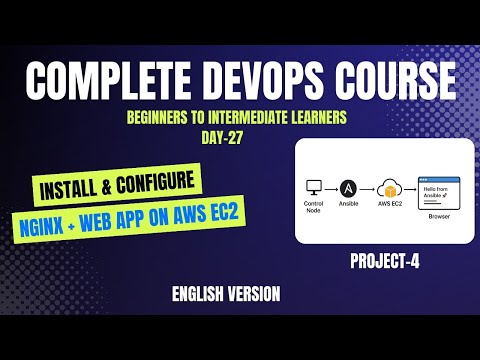 Day-27 | Ansible Project: Install & Configure Nginx + Web App on AWS EC2 (Step-by-Step) | English