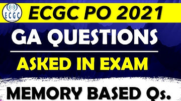 GA Questions Asked In ECGC PO 2022 EXAM !!!!