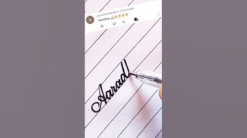 writing a name "Aaradhya" in cursive #shorts