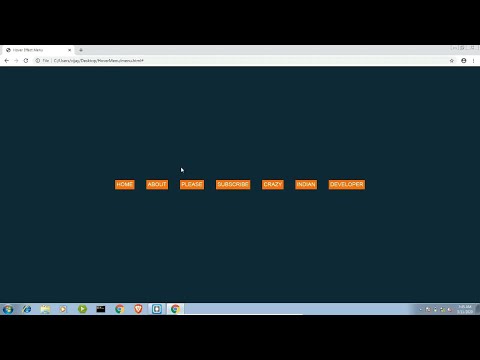 CSS Menu Hover Effects - Html CSS Hover Effects Tutorial | Crazy Indian Developer