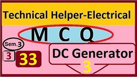 tech helper MCQ DC Generator 3, Armature reaction & Commutation, Load Characteristic and application