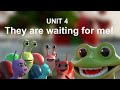 Present continuous english for kids forest frog meets sally snails family mum dad sister brother