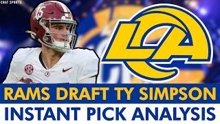 🚨Ty Simpson Selected By Los Angeles Rams With Pick #13 In 1st Round Of 2026 NFL Draft!