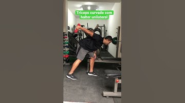 Tríceps curvado com halter unilateral - prof. Matheus Gomes #shorts