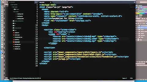Foundation 6 and SASS Course: Adding HTML5 Video to our Project