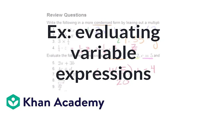 Examples of evaluating variable expressions | Introduction to algebra | Algebra I | Khan Academy