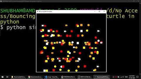 Bouncing Simulator in python using turtle